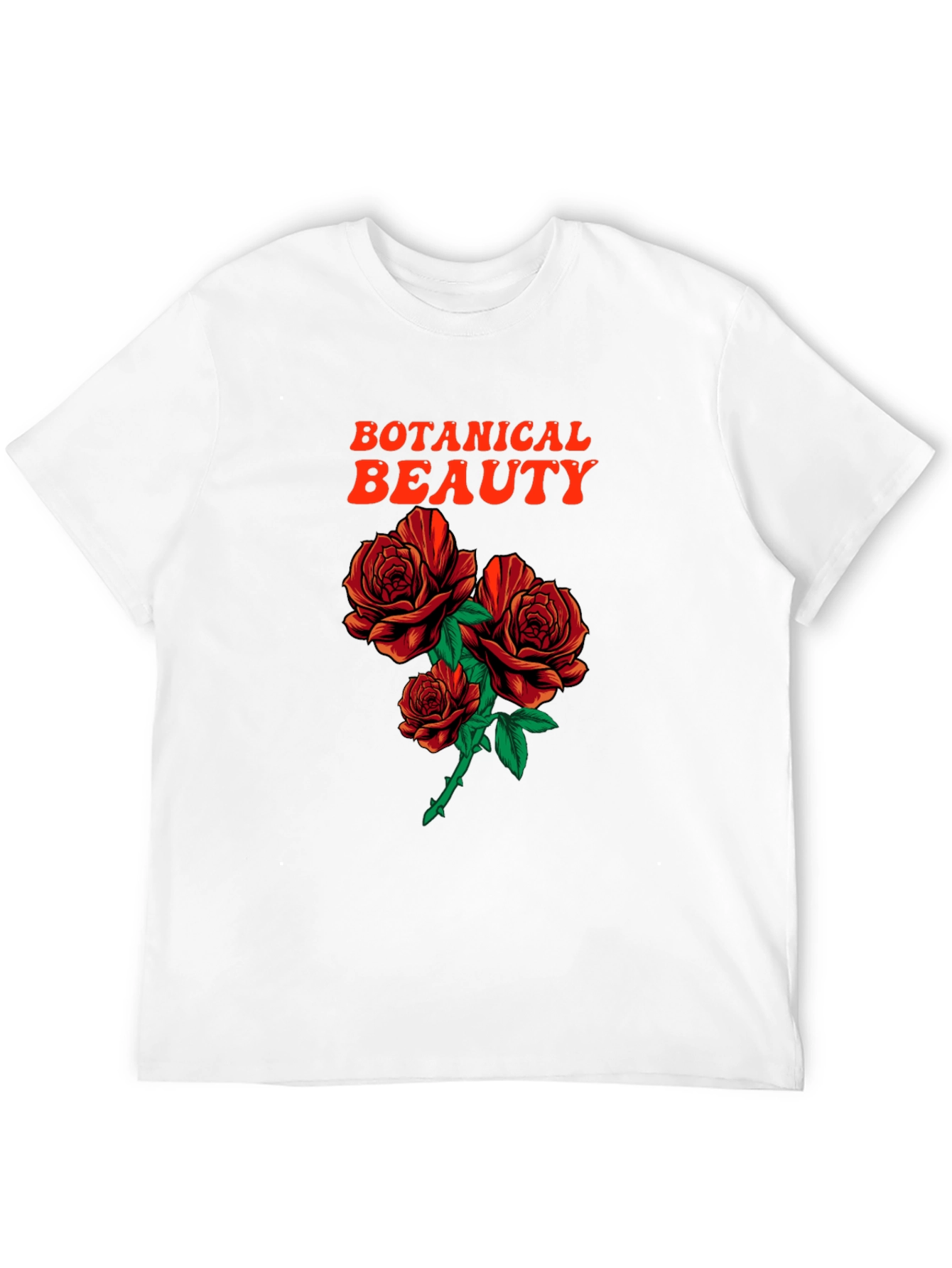 Botanical Beauty Roses Graphic T-Shirt