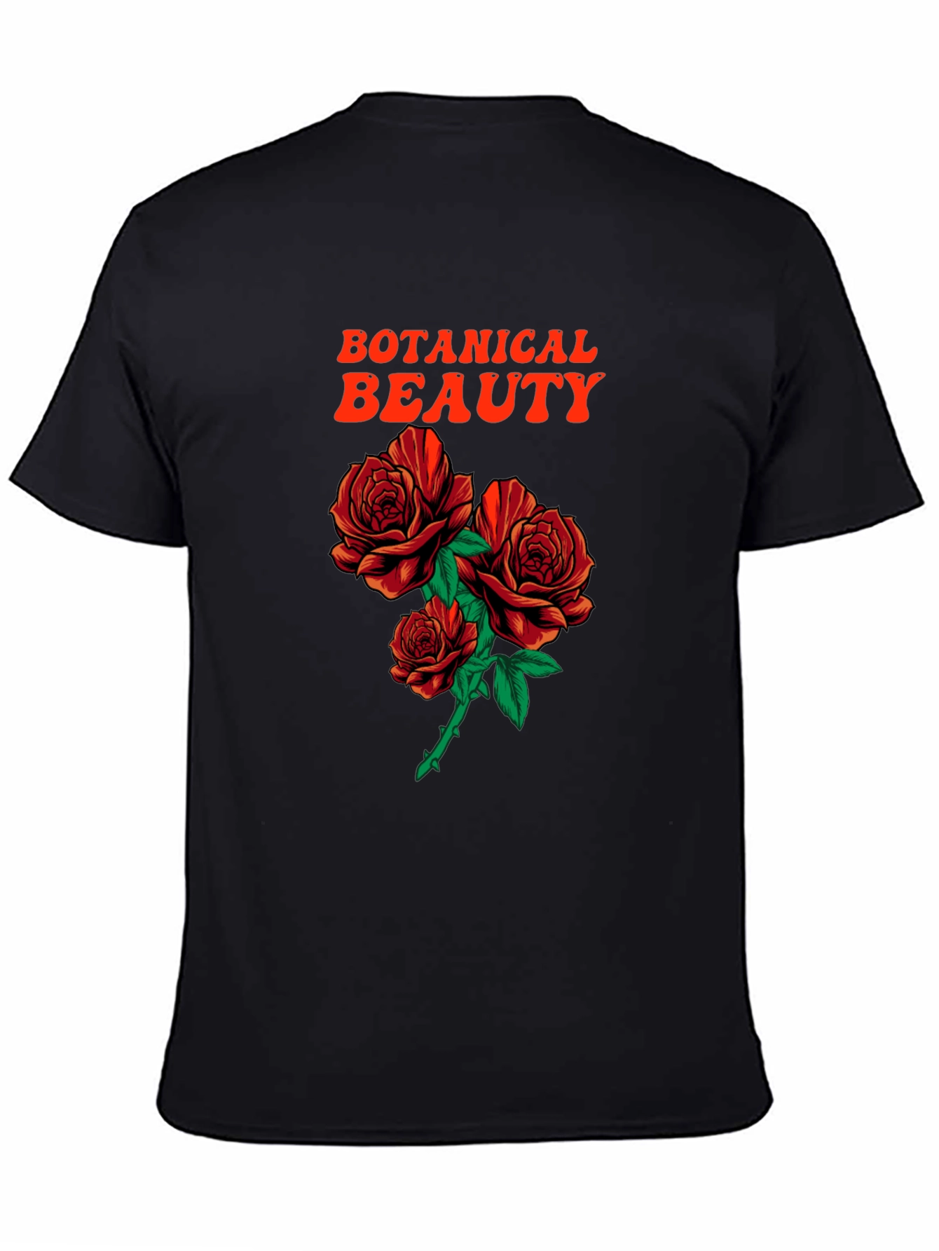 Botanical Beauty Roses Graphic T-Shirt