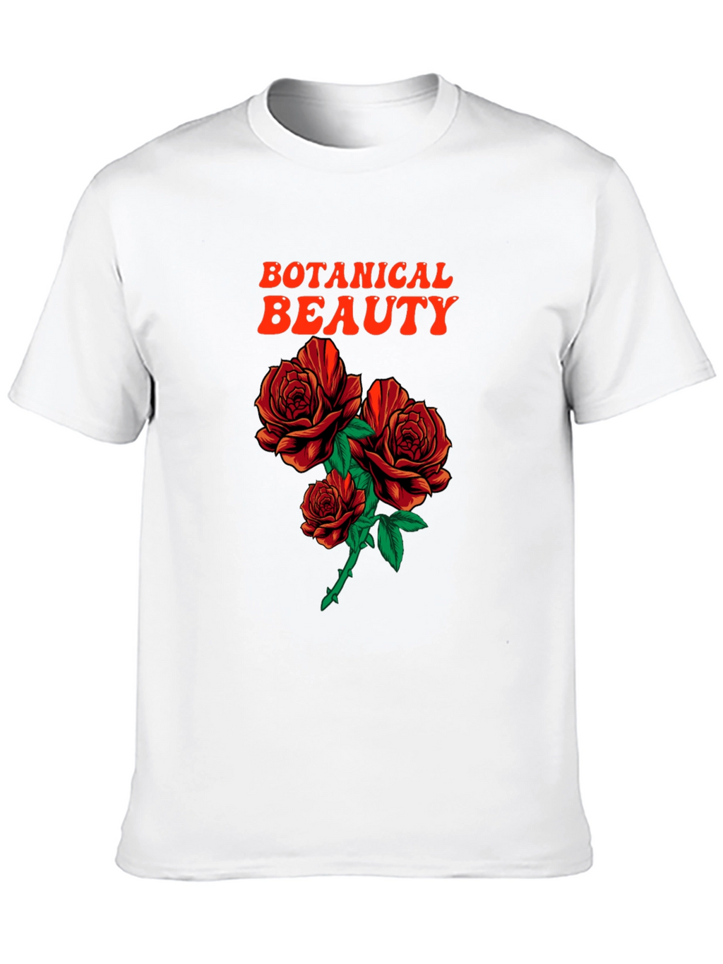 Botanical Beauty Roses Graphic T-Shirt