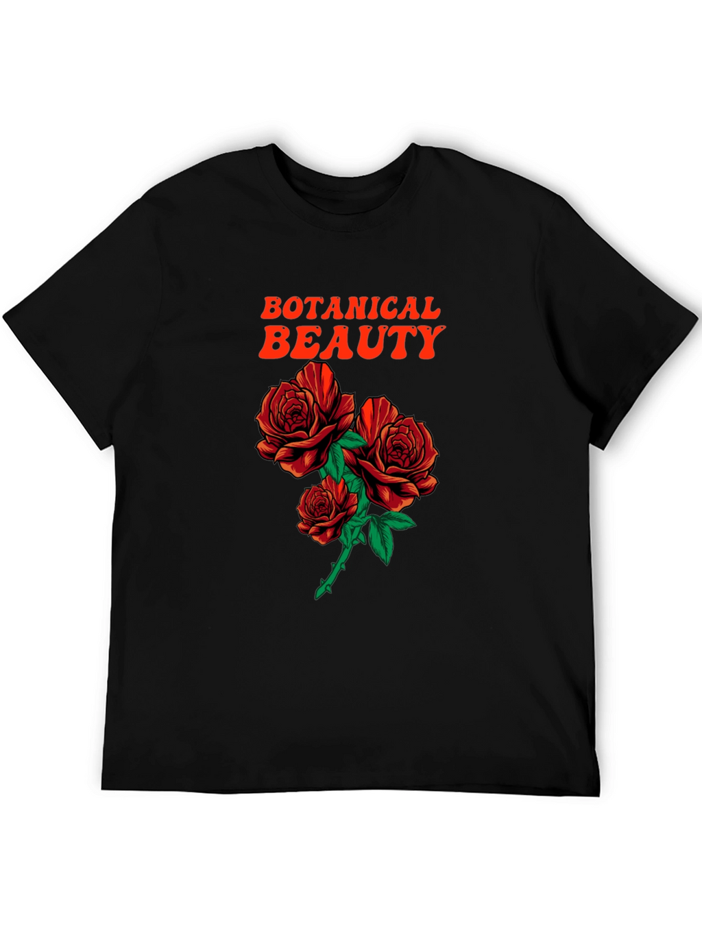Botanical Beauty Roses Graphic T-Shirt