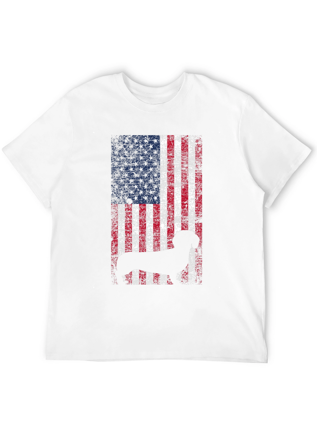 Patriotic Dog USA Flag T-Shirt