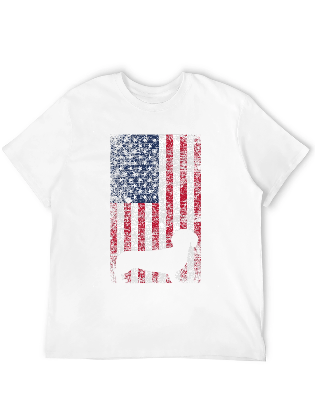 Patriotic Dog USA Flag T-Shirt