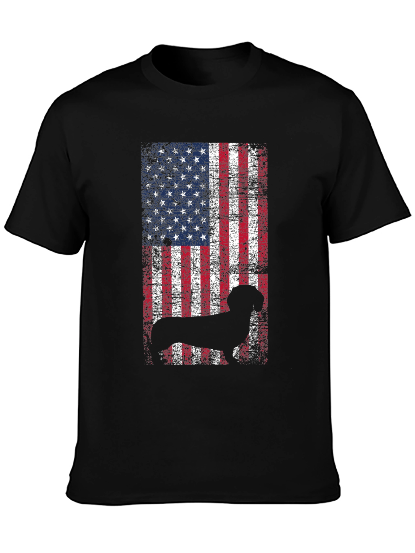 Patriotic Dog USA Flag T-Shirt