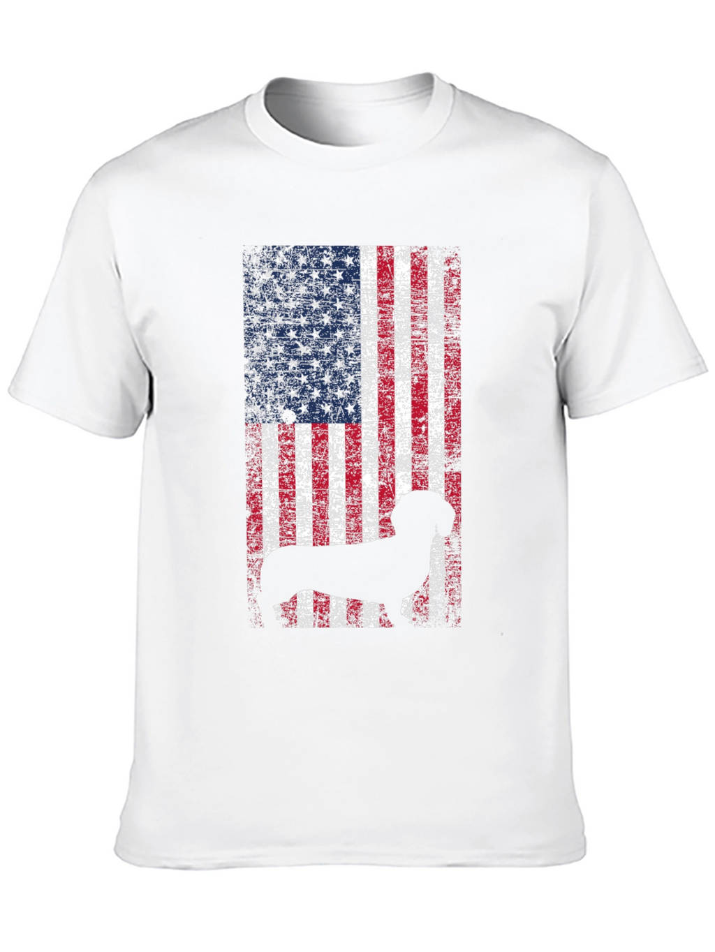 Patriotic Dog USA Flag T-Shirt