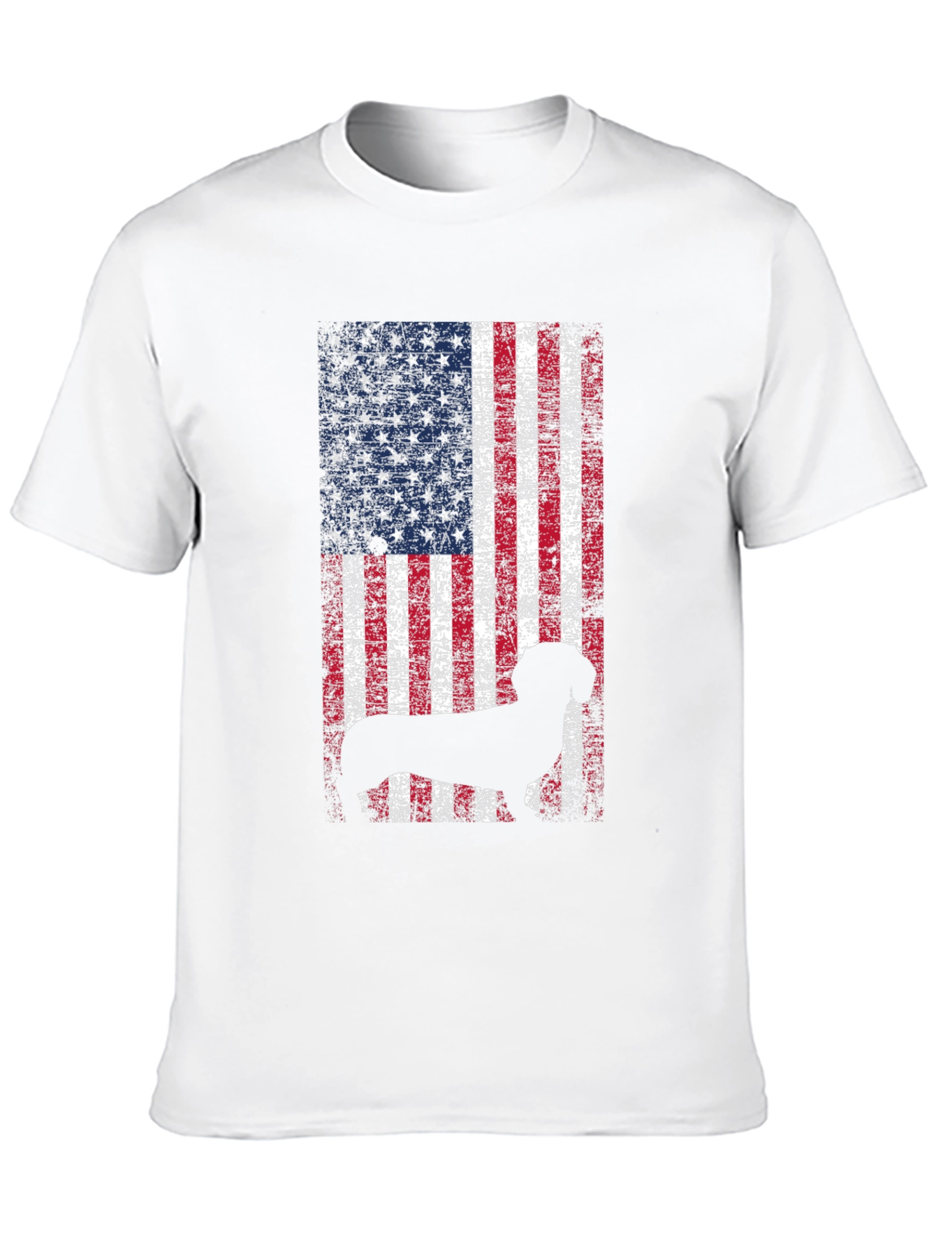 Patriotic Dog USA Flag T-Shirt