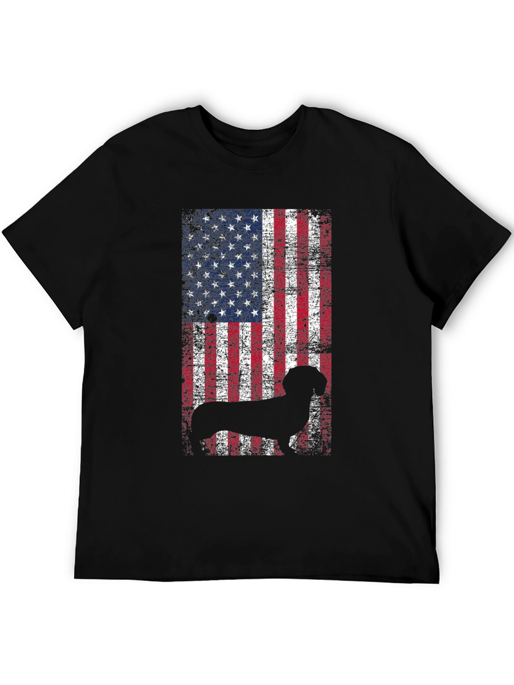 Patriotic Dog USA Flag T-Shirt