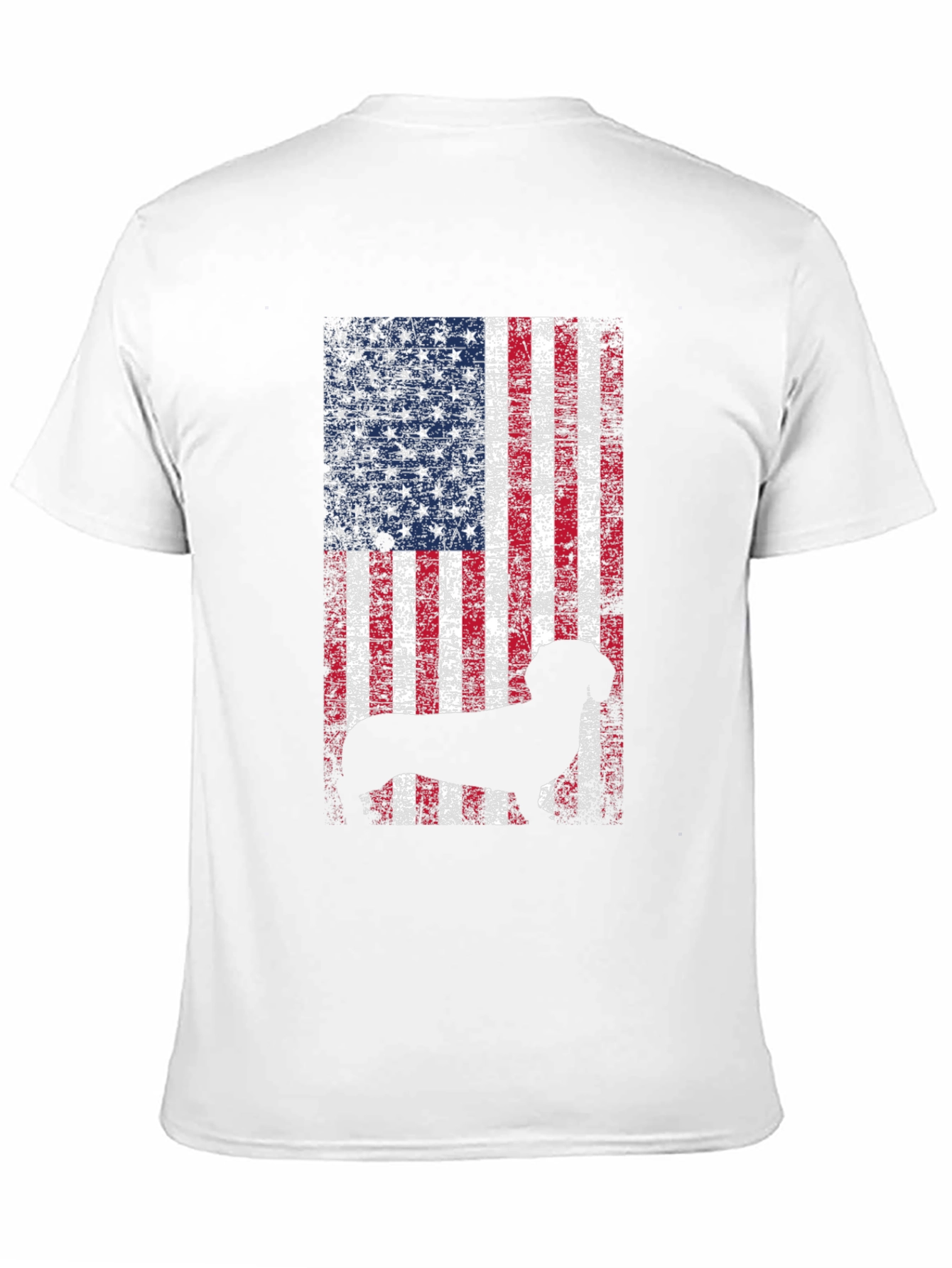 Patriotic Dog USA Flag T-Shirt