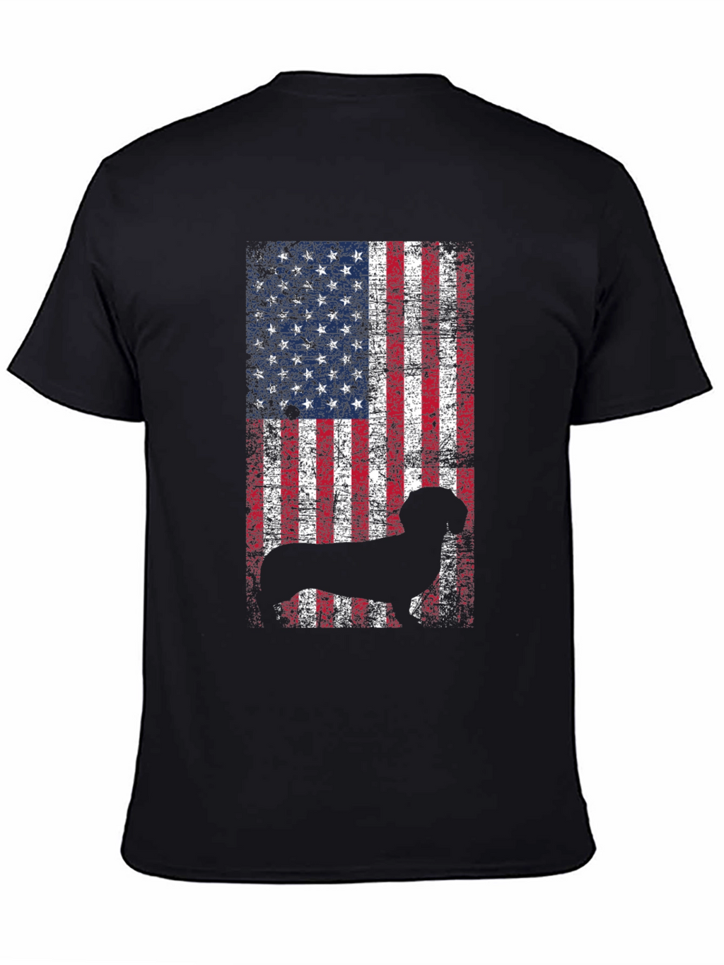 Patriotic Dog USA Flag T-Shirt