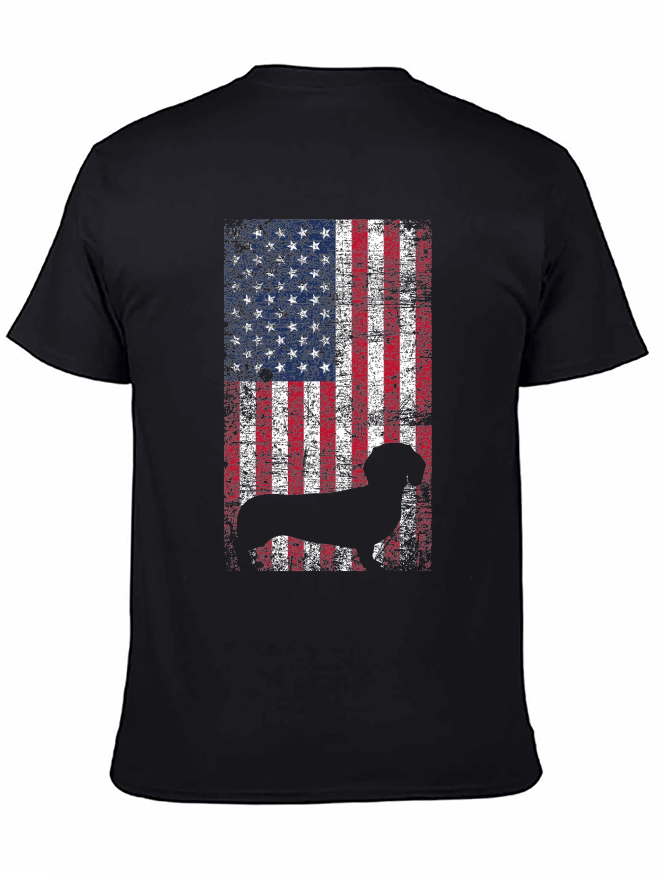 Patriotic Dog USA Flag T-Shirt