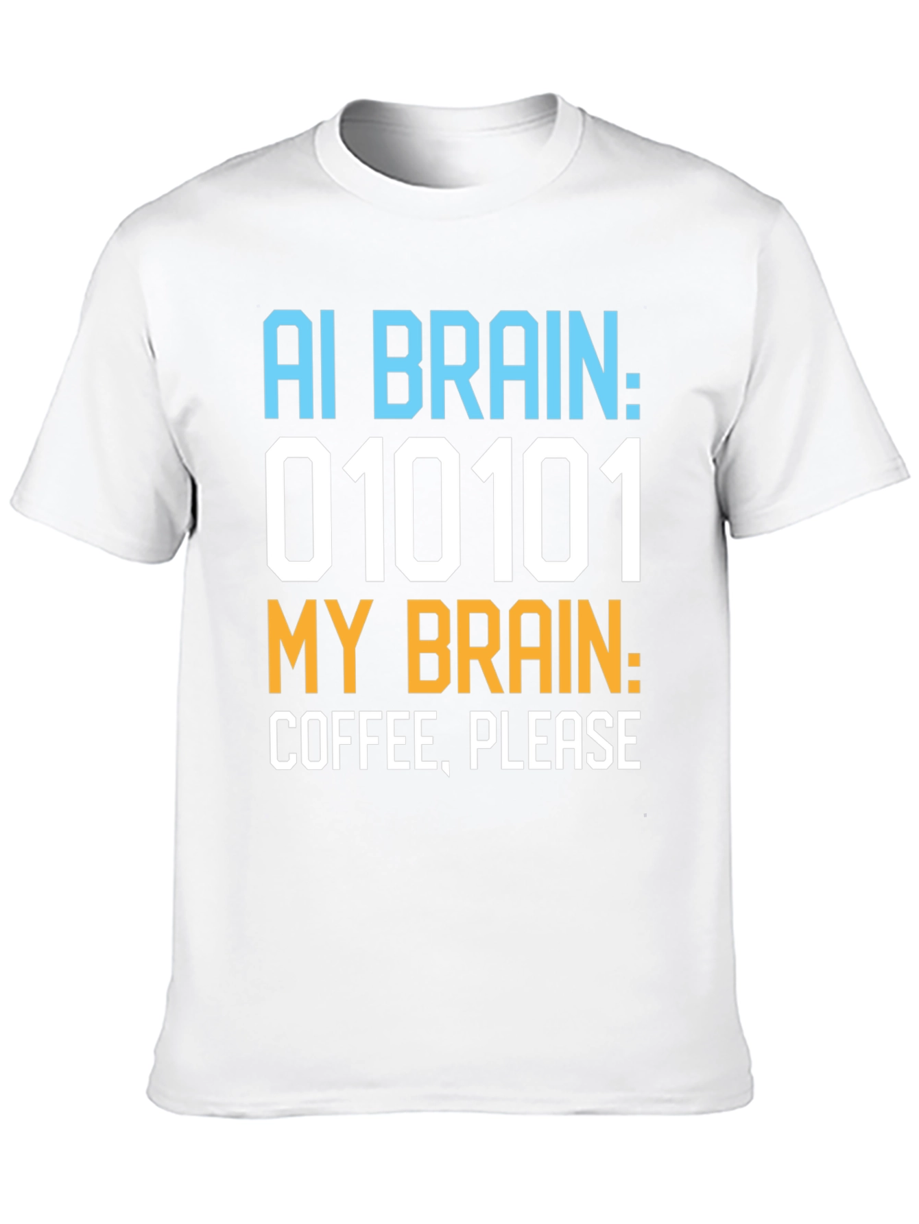 AI Brain Coffee Please Graphic T-Shirt