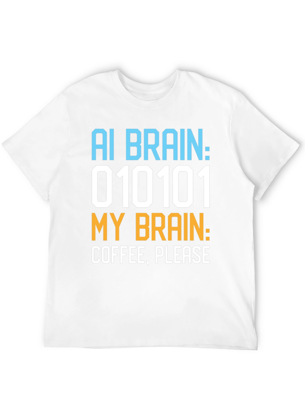 AI Brain Coffee Please Graphic T-Shirt