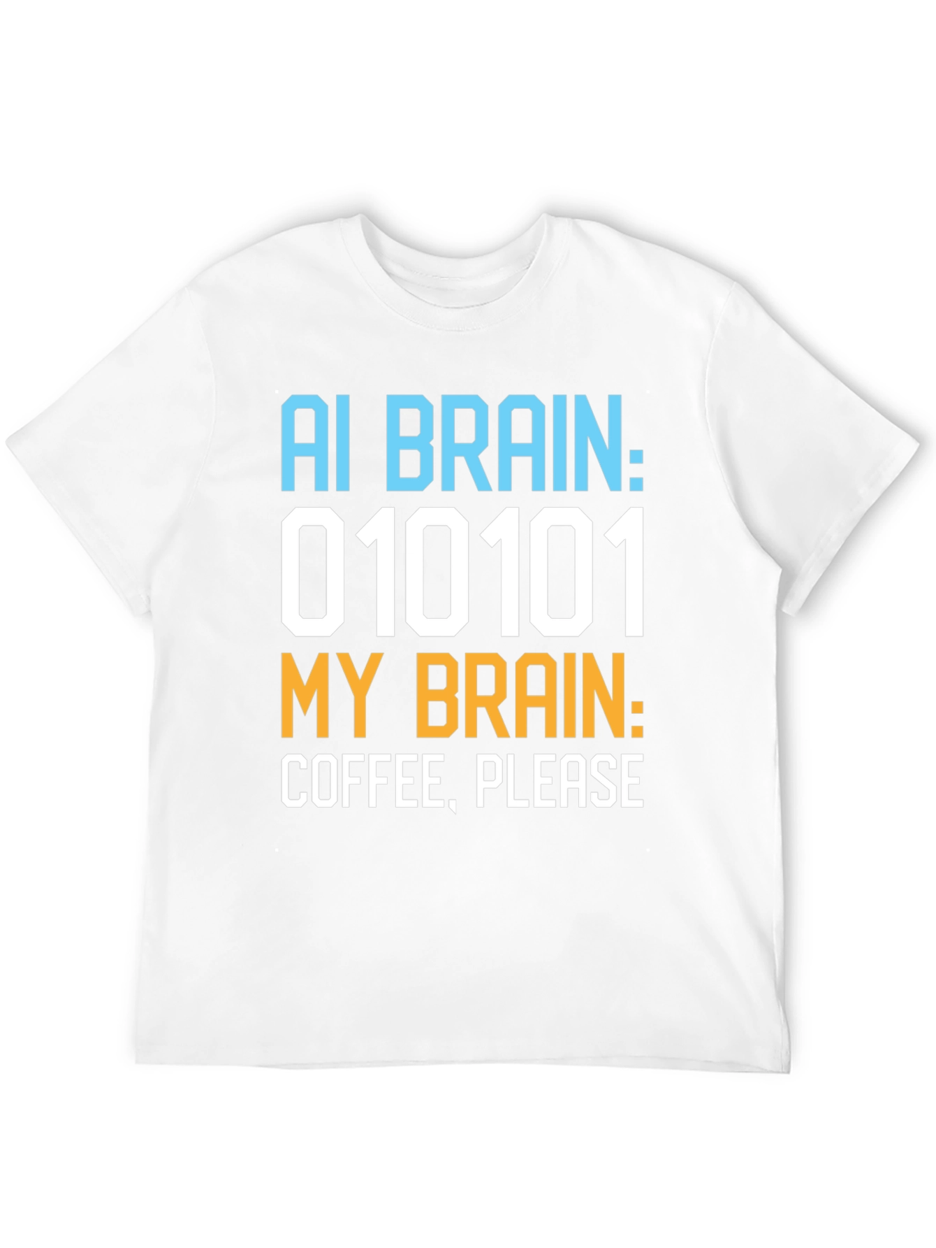 AI Brain Coffee Please Graphic T-Shirt