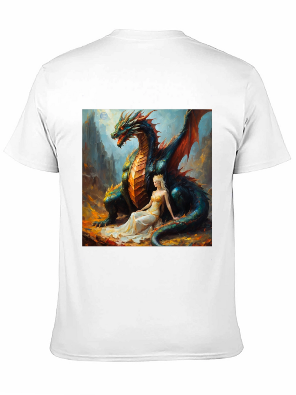 Dragon & Princess Graphic Tee - Fantasy Style