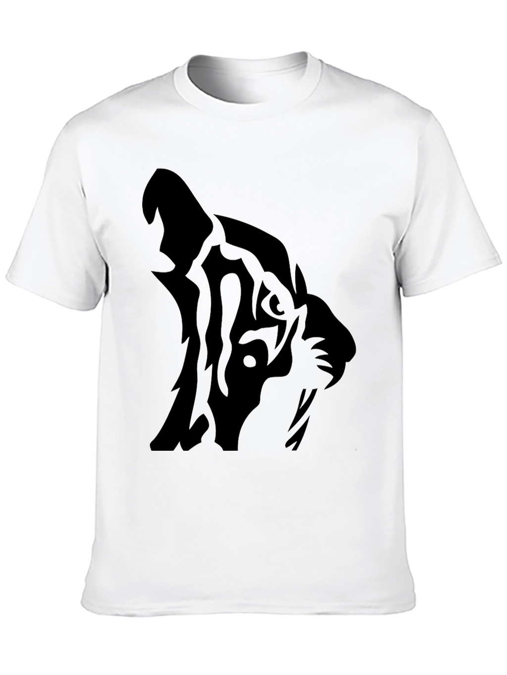 Black Tiger Graphic T-Shirt - Mens Casual Tee
