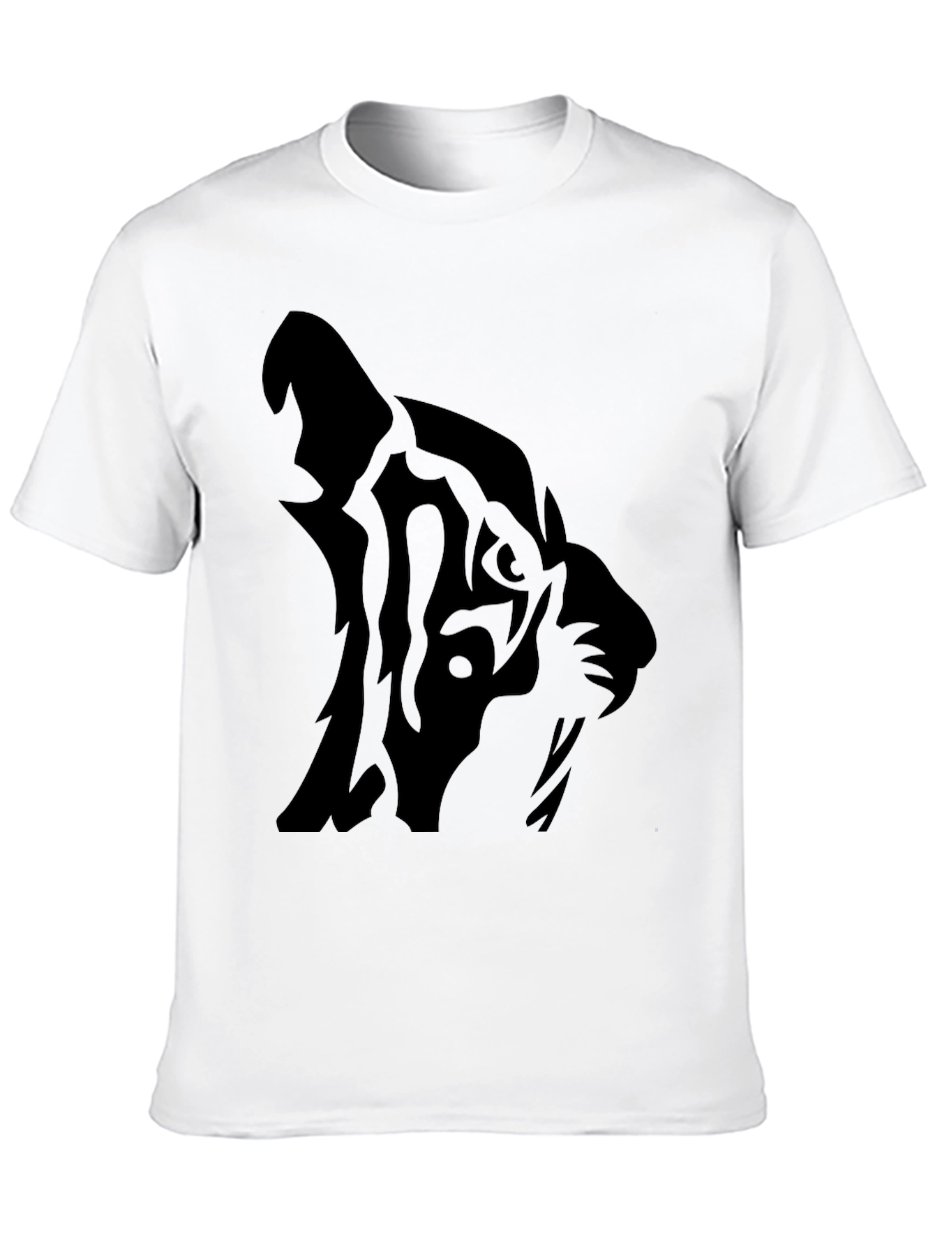 Black Tiger Graphic T-Shirt - Mens Casual Tee