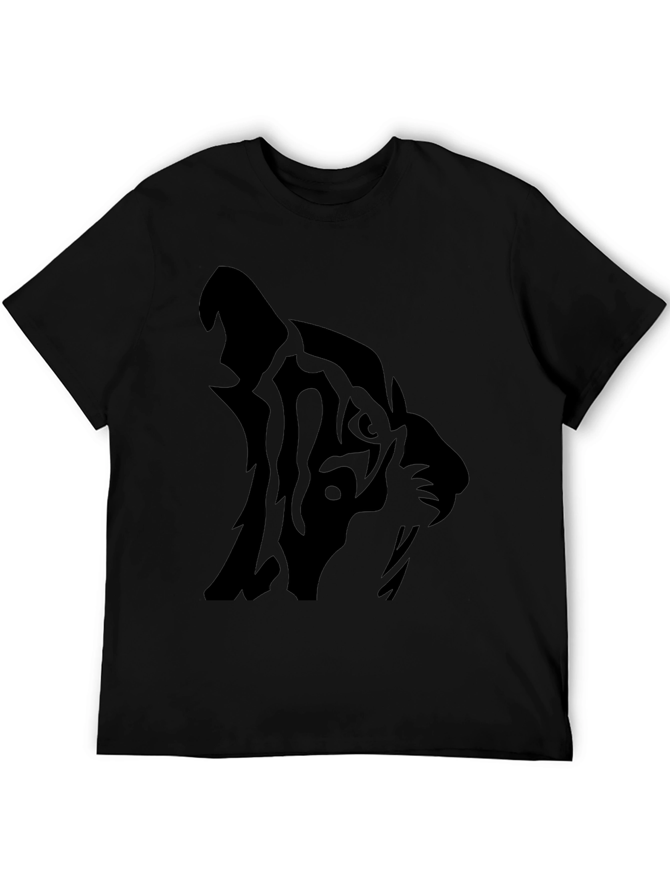 Black Tiger Graphic T-Shirt - Mens Casual Tee