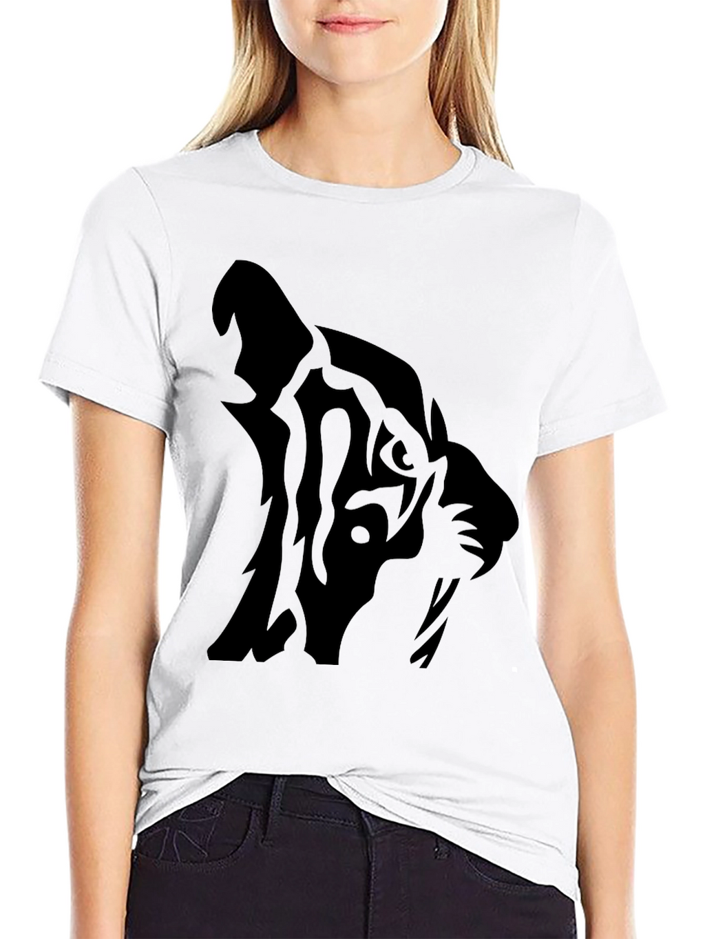 Black Tiger Graphic T-Shirt - Mens Casual Tee