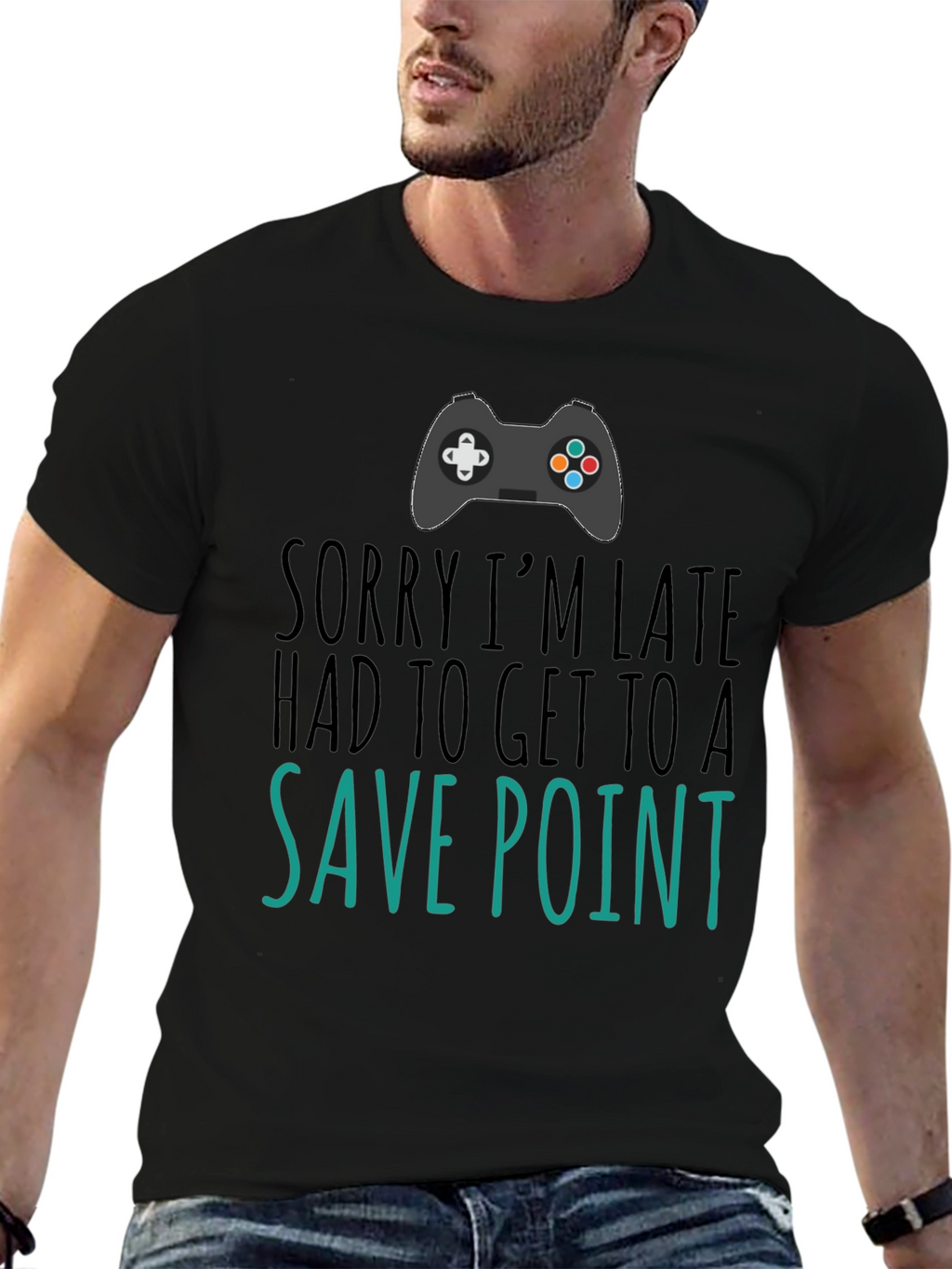 Gamer Save Point Black T-Shirt