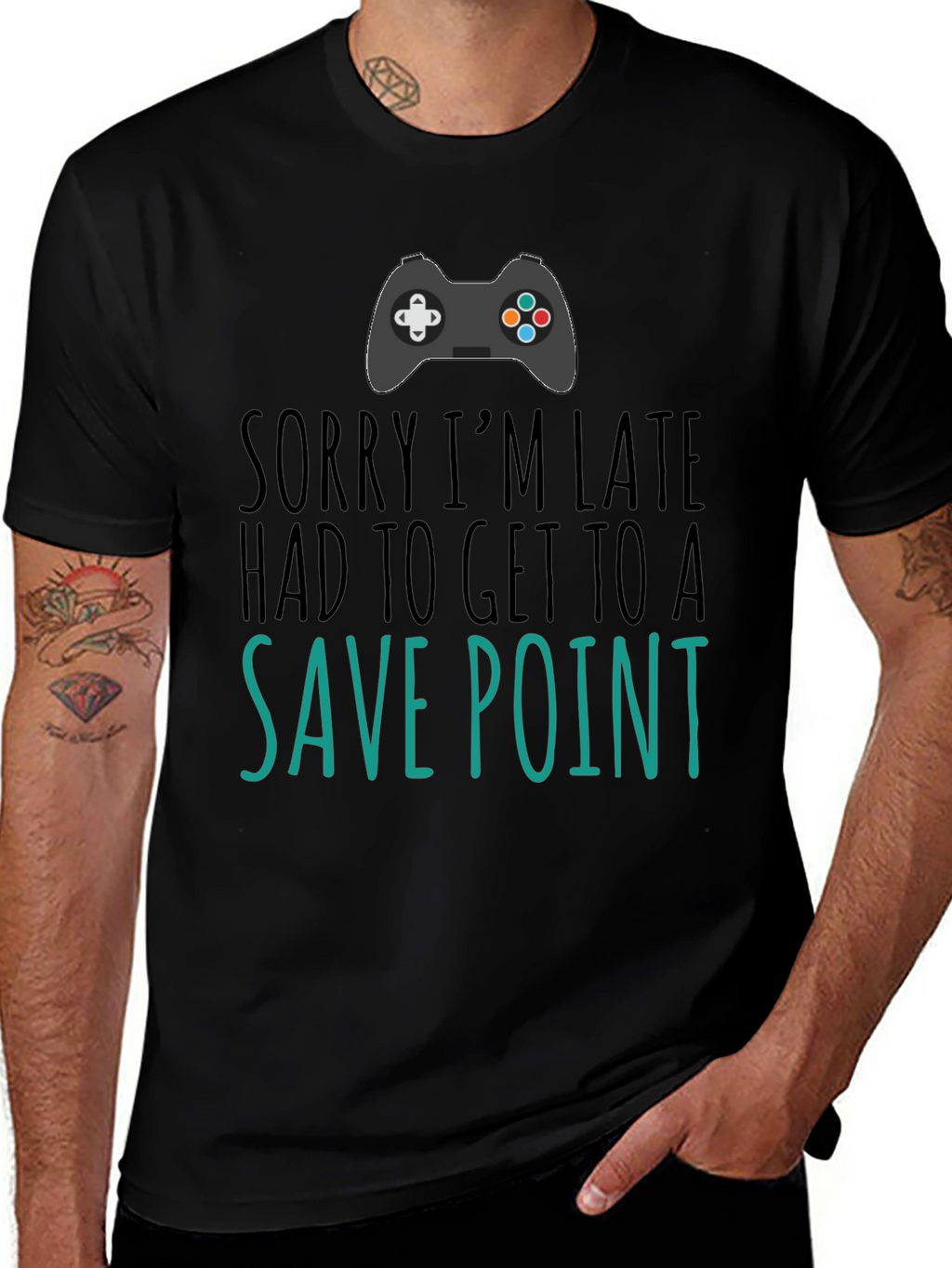 Gamer Save Point Black T-Shirt