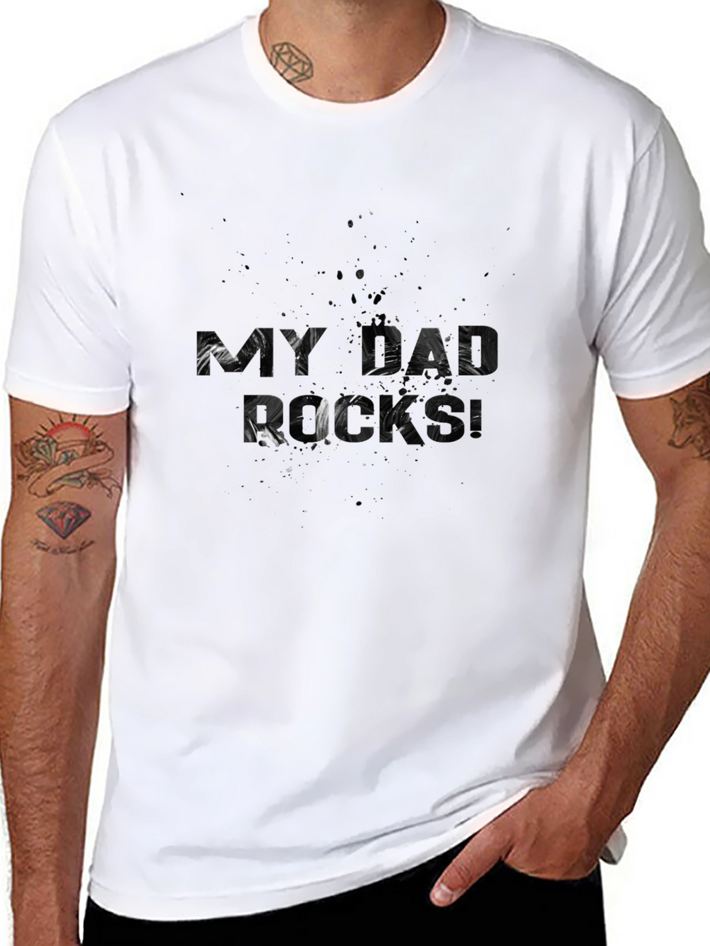 My Dad Rocks T-Shirt - Stylish Black Tee