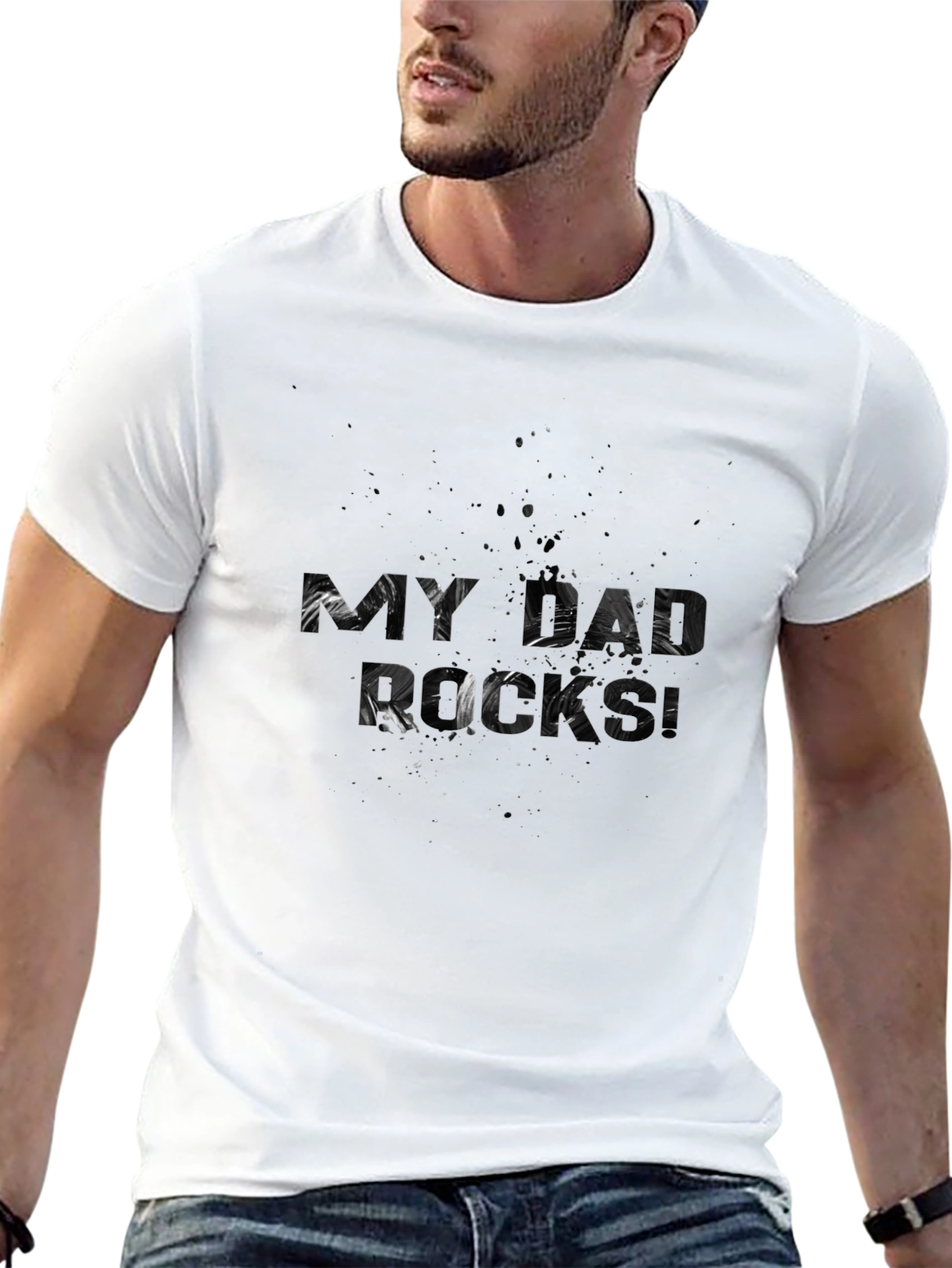 My Dad Rocks T-Shirt - Stylish Black Tee