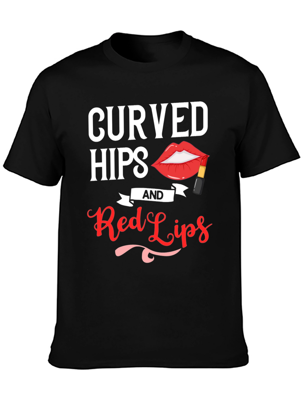 Curved Hips & Red Lips Graphic Tee - Unisex