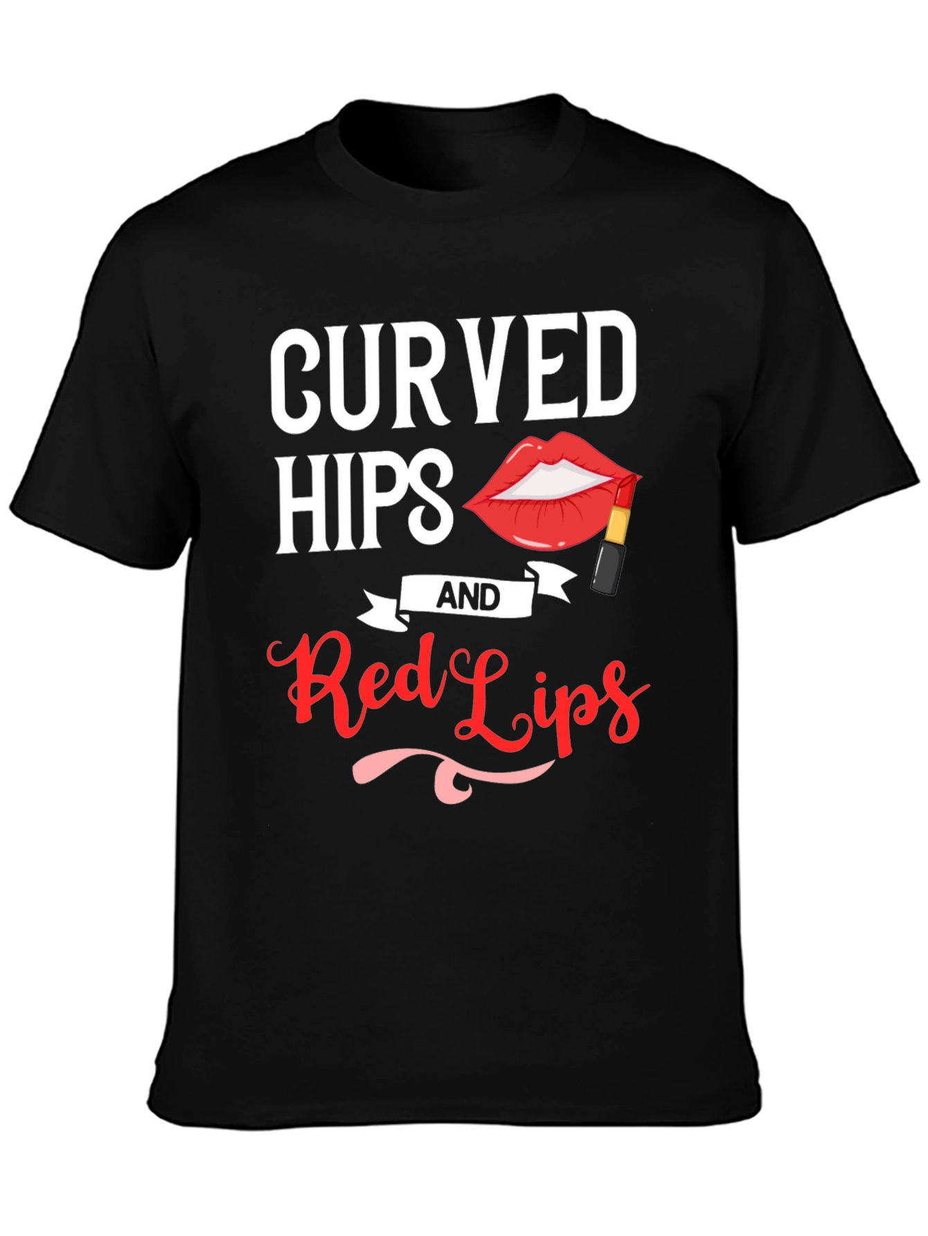 Curved Hips & Red Lips Graphic Tee - Unisex