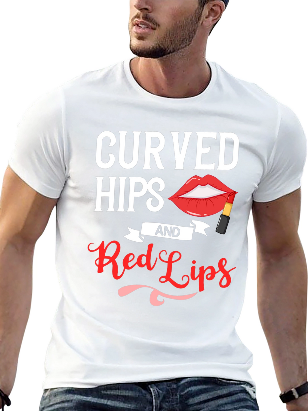 Curved Hips & Red Lips Graphic Tee - Unisex