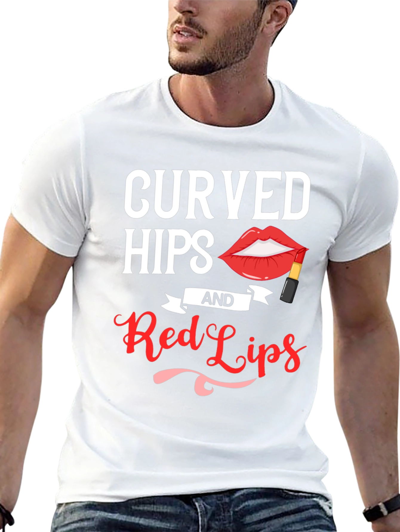 Curved Hips & Red Lips Graphic Tee - Unisex