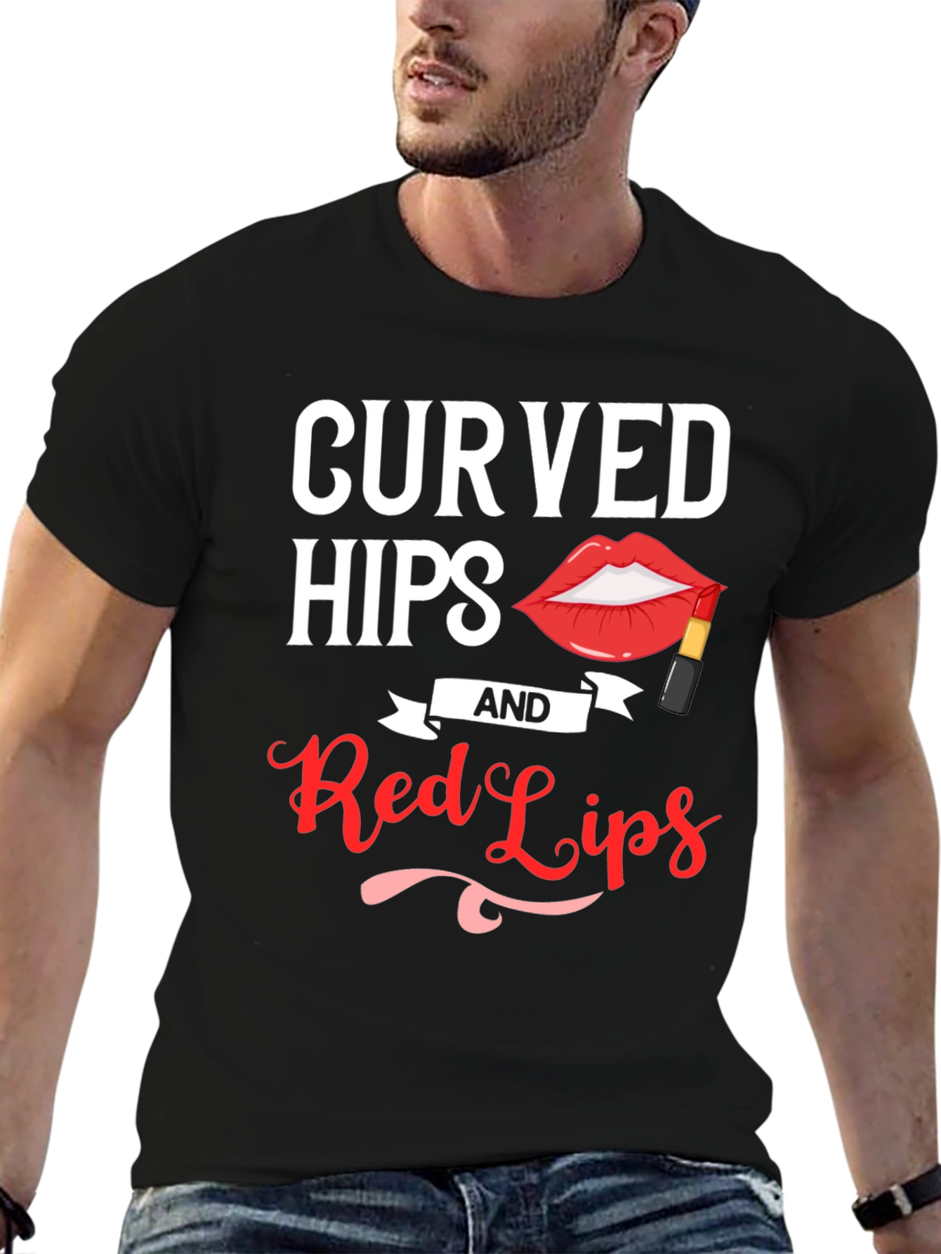 Curved Hips & Red Lips Graphic Tee - Unisex