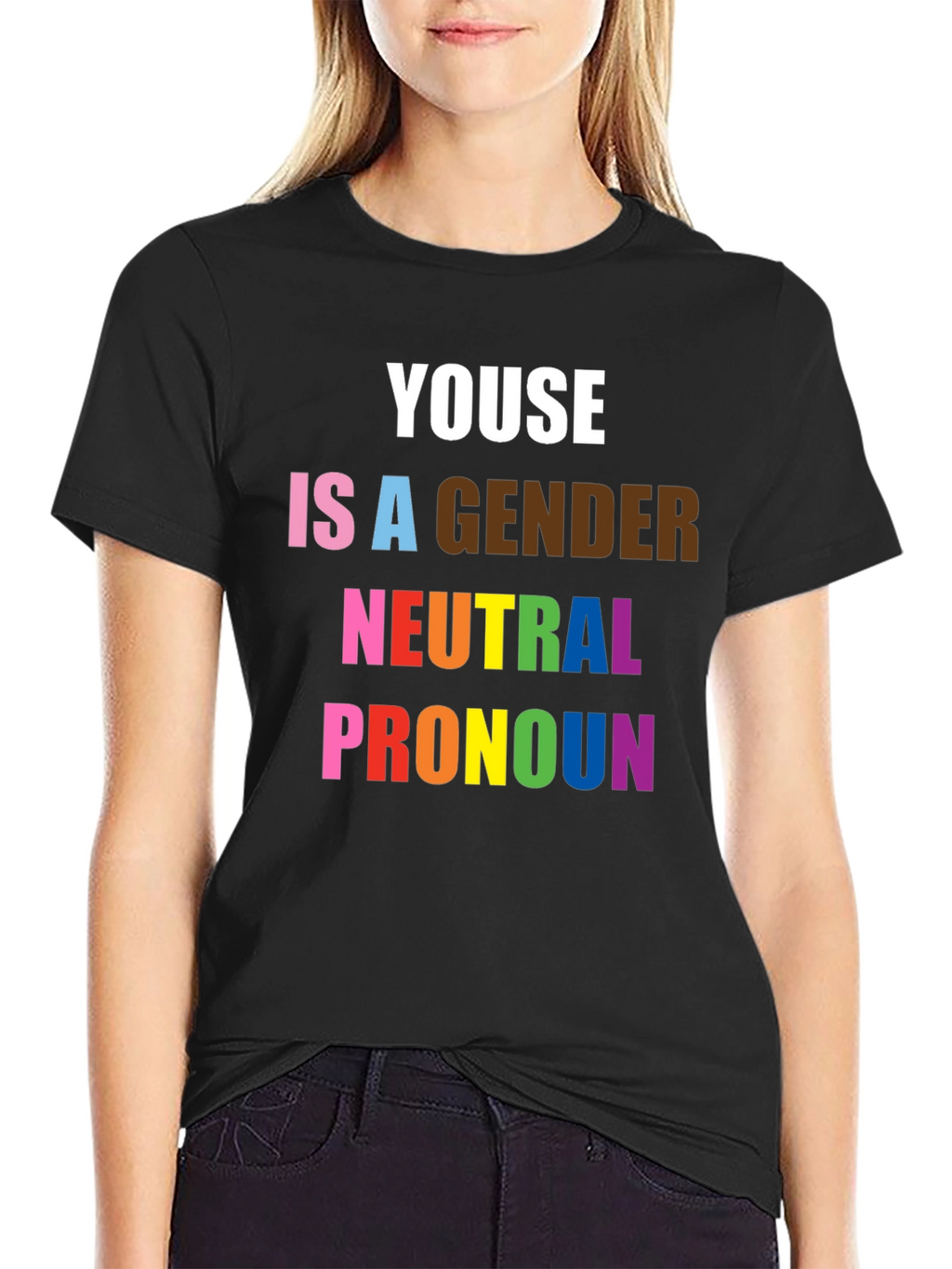 Youse Is a Gender Neutral Pronoun Pride T-Shirt