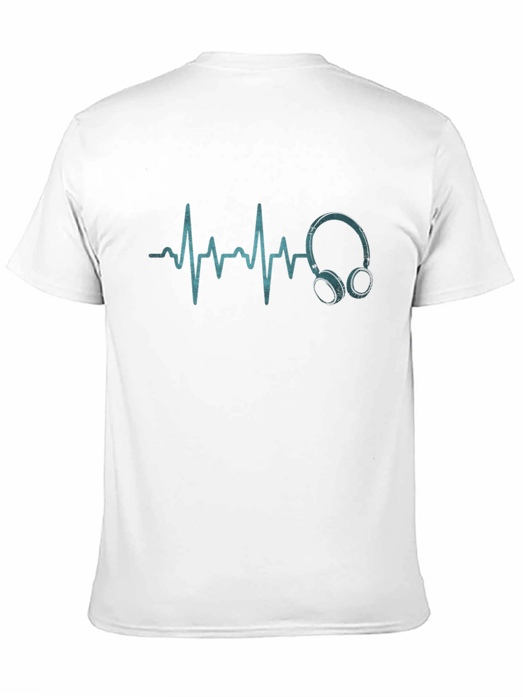 Heartbeat Headphones Graphic Tee - Black