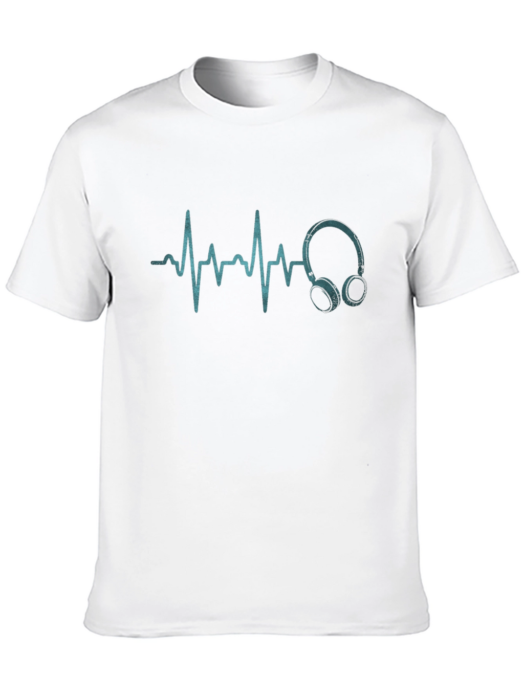 Heartbeat Headphones Graphic Tee - Black