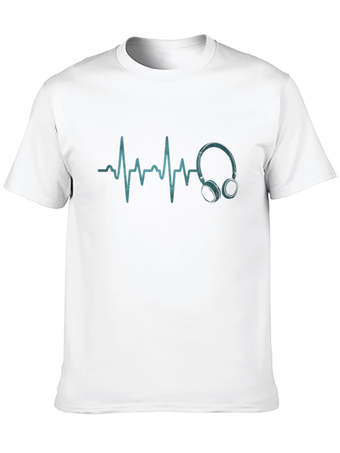 Heartbeat Headphones Graphic Tee - Black