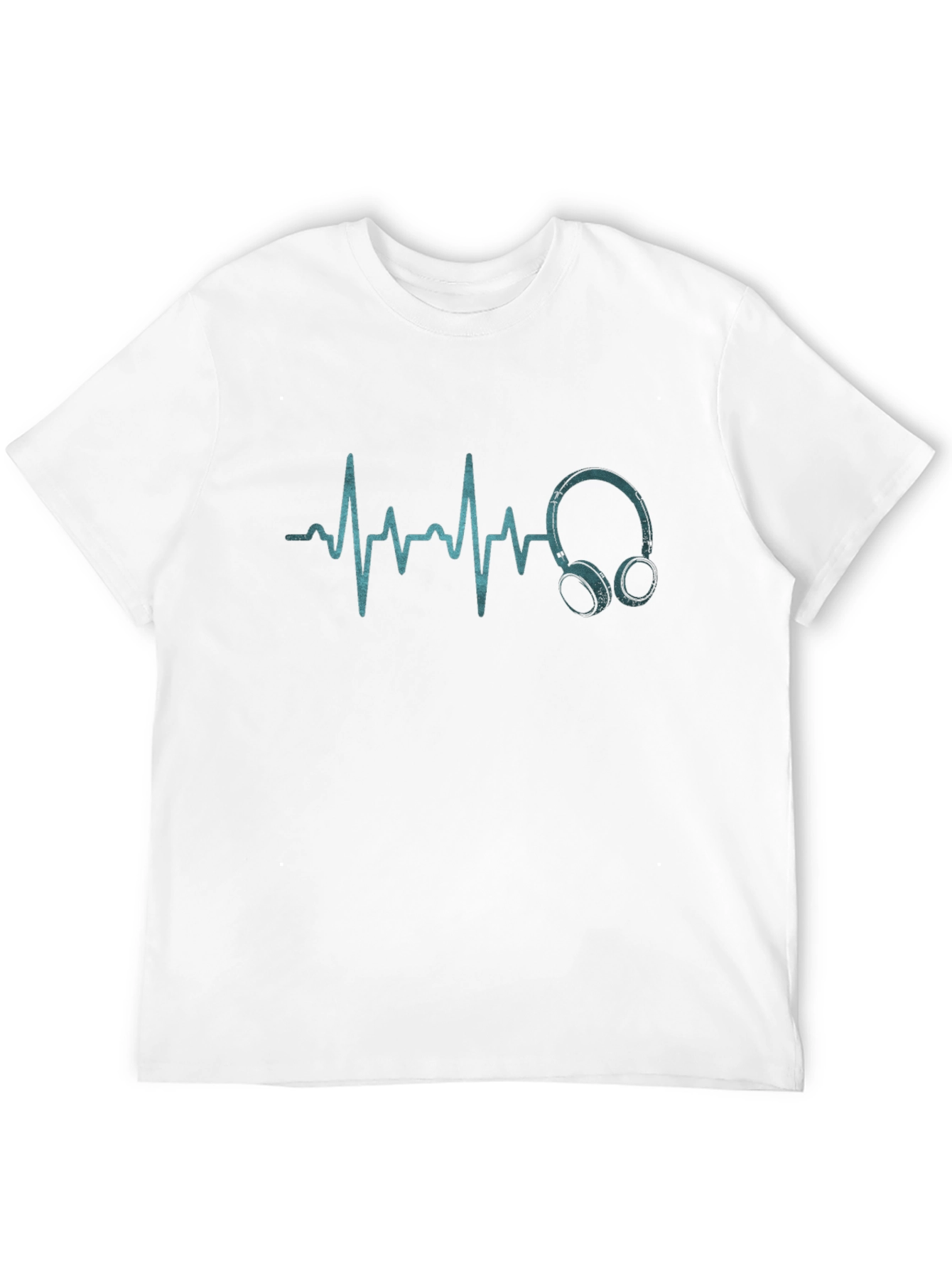 Heartbeat Headphones Graphic Tee - Black