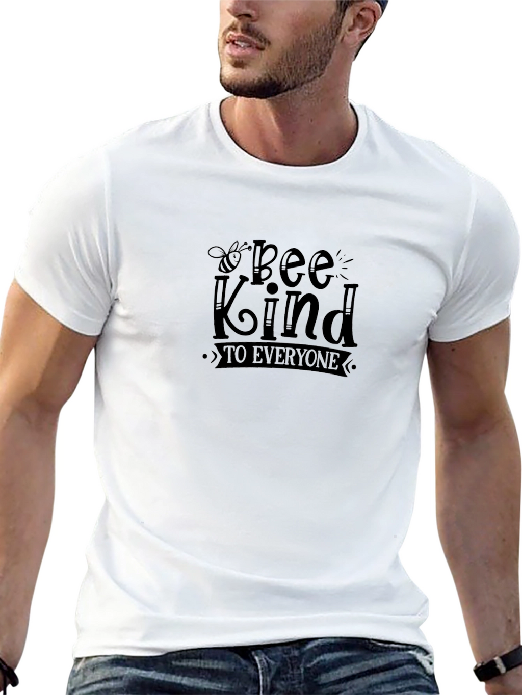 Bee Kind to Everyone Black Graphic Tee
