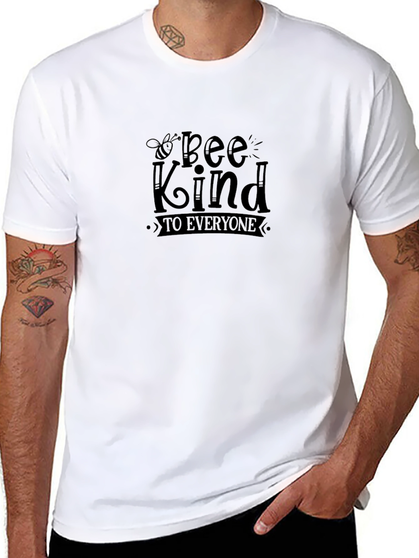 Bee Kind to Everyone Black Graphic Tee