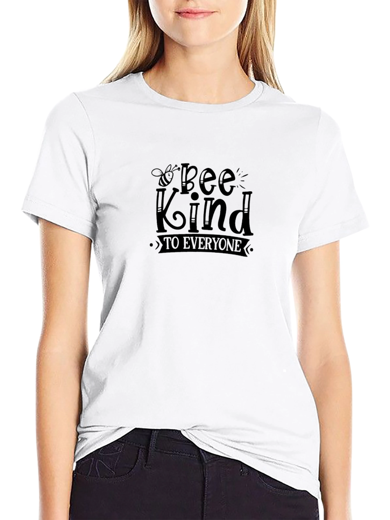 Bee Kind to Everyone Black Graphic Tee
