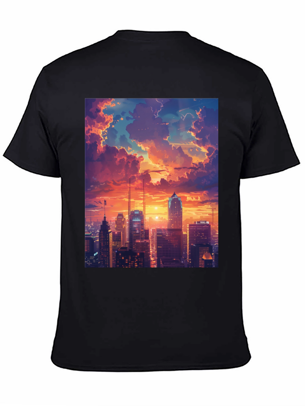 Sunset Cityscape Graphic Tee
