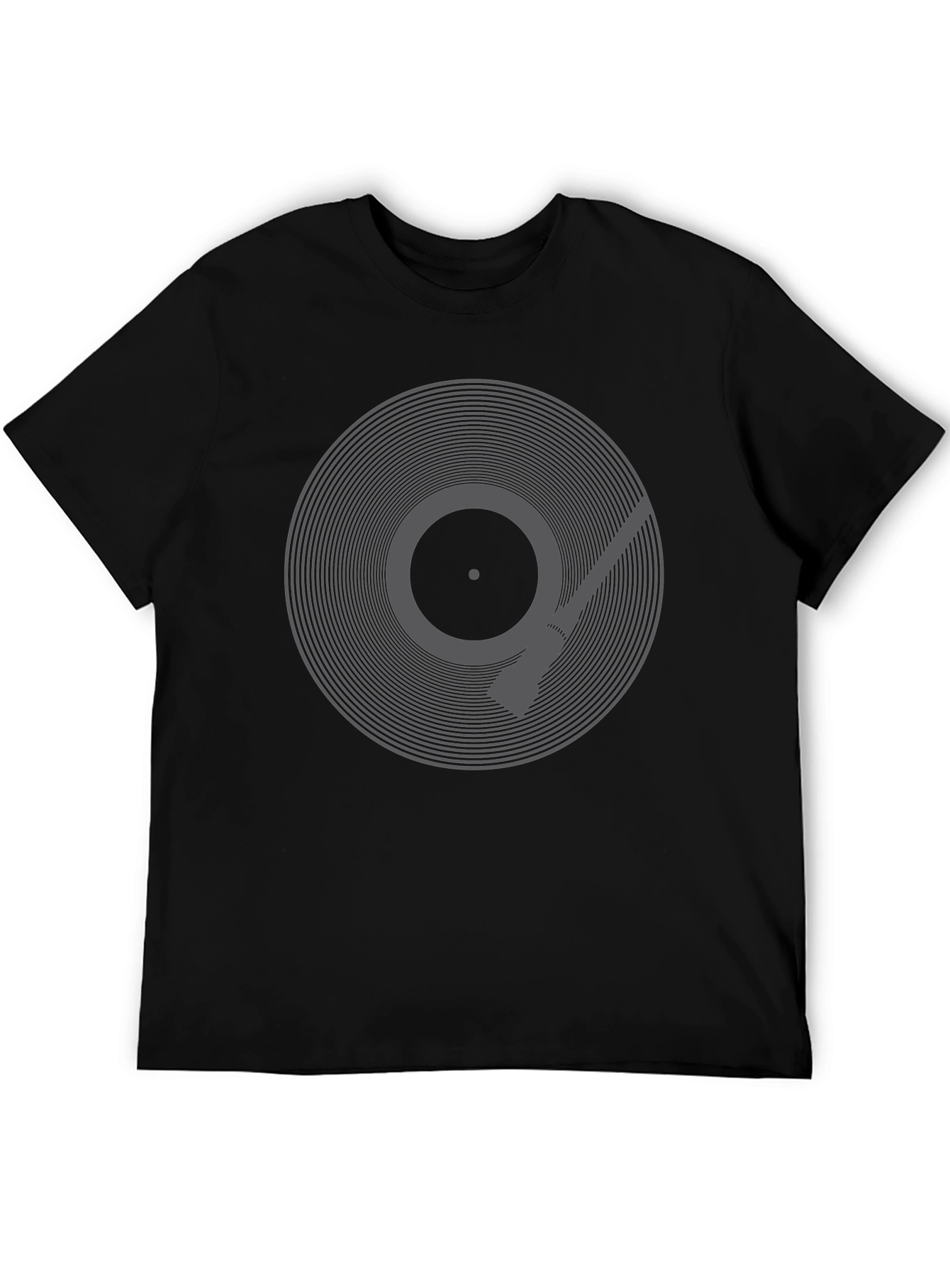 Vinyl Record Graphic Tee - Retro Music Style