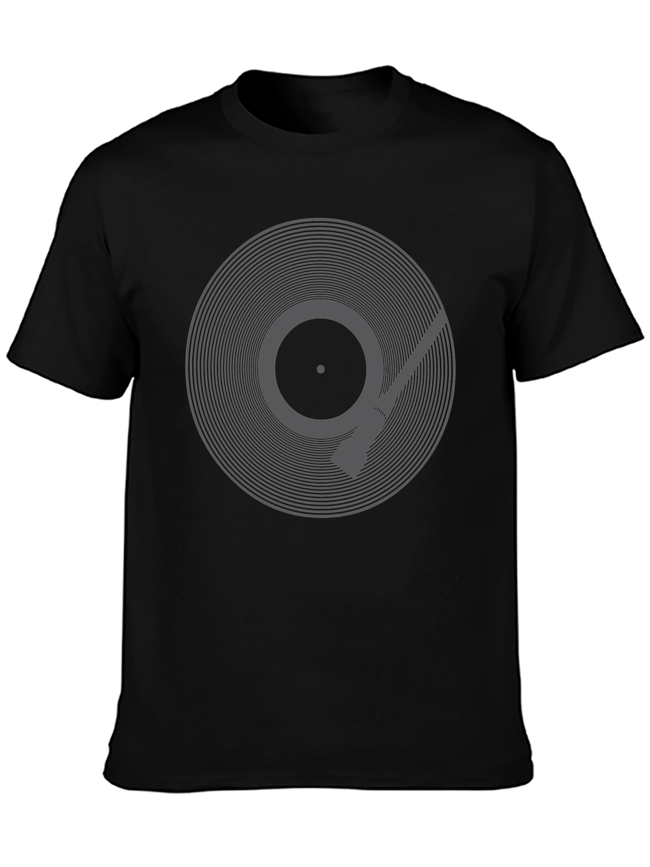 Vinyl Record Graphic Tee - Retro Music Style