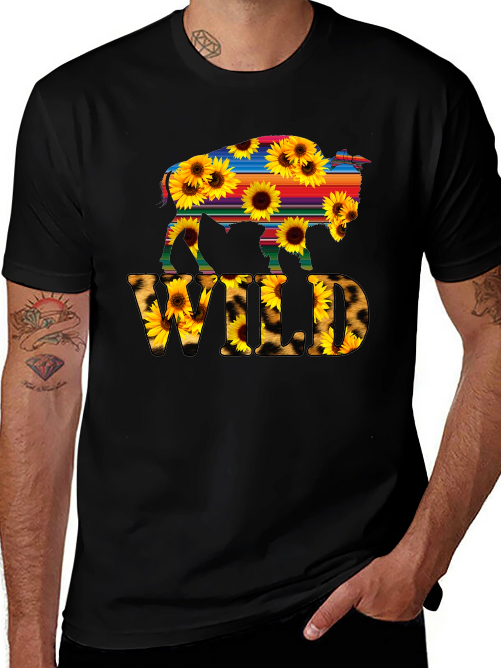 Wild Buffalo Sunflower Graphic Tee