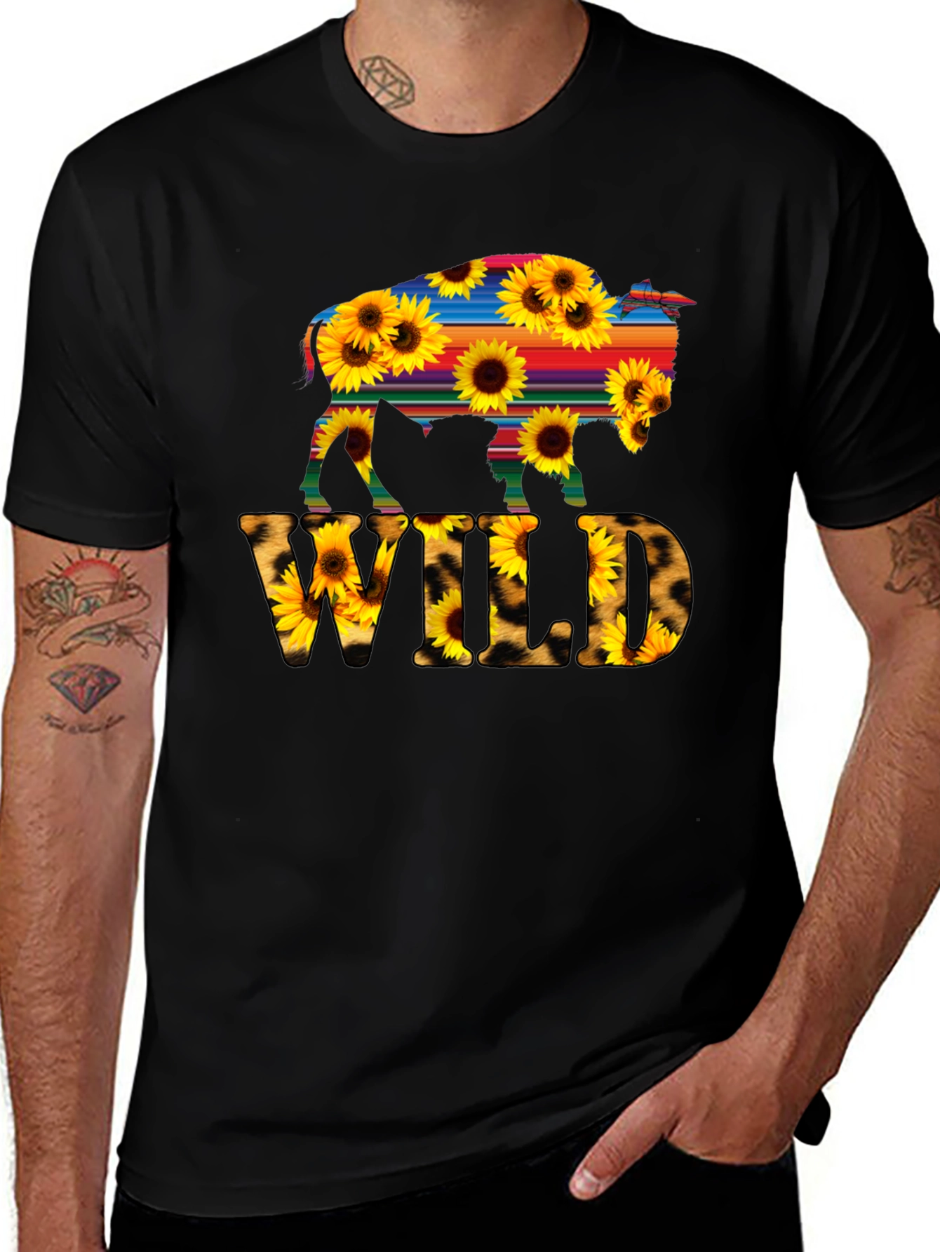 Wild Buffalo Sunflower Graphic Tee