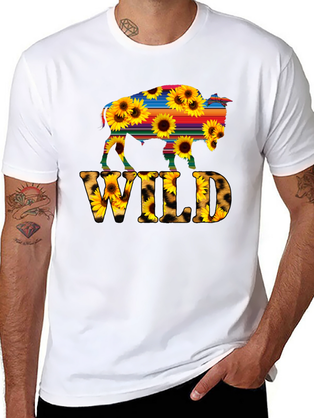 Wild Buffalo Sunflower Graphic Tee