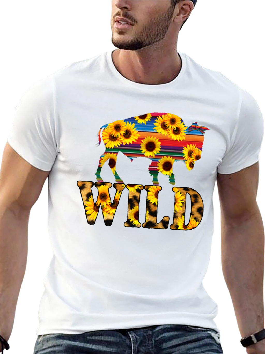 Wild Buffalo Sunflower Graphic Tee