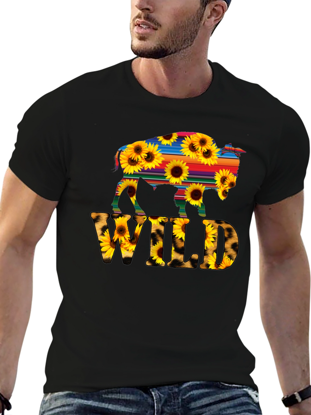 Wild Buffalo Sunflower Graphic Tee
