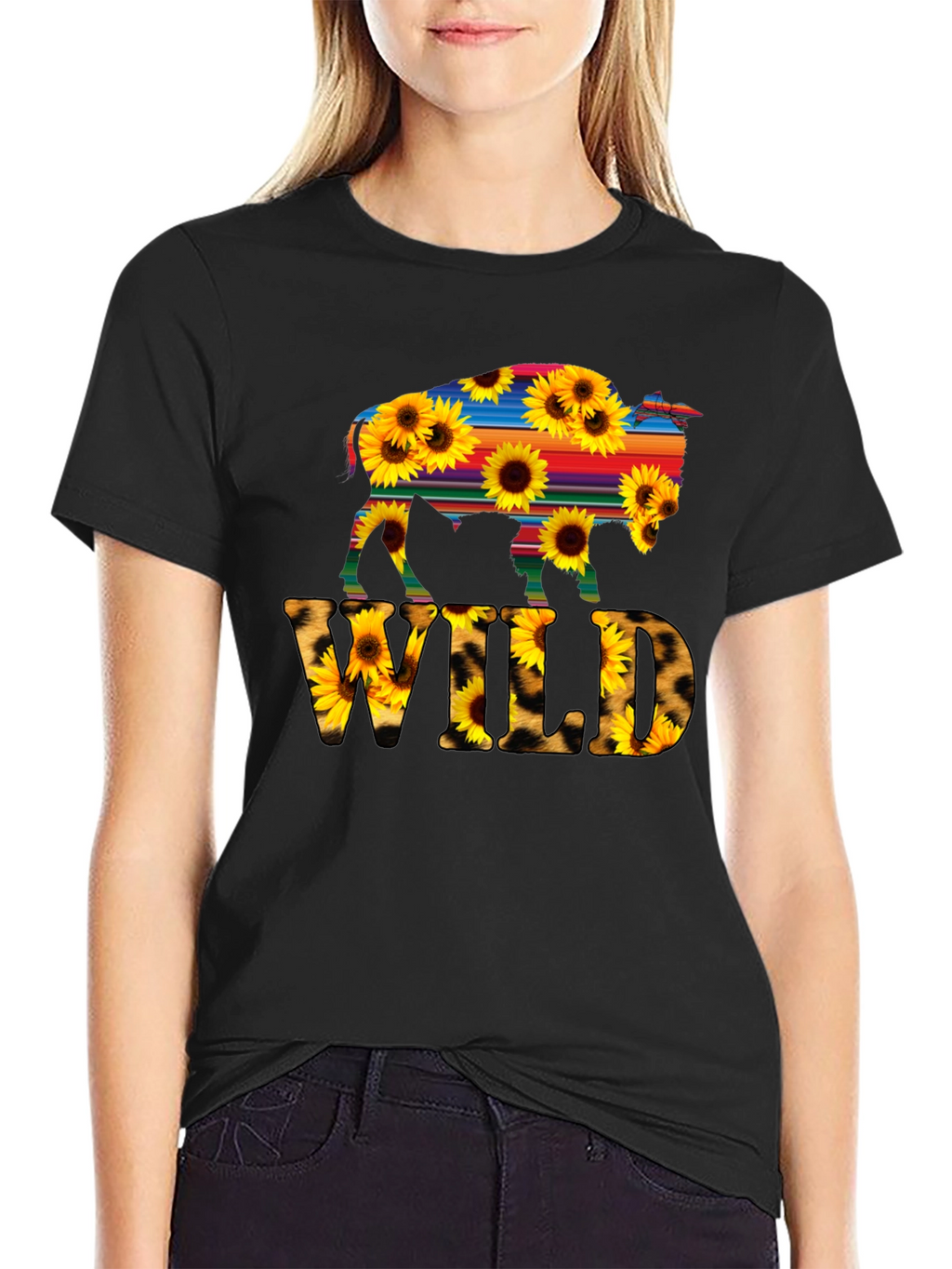 Wild Buffalo Sunflower Graphic Tee