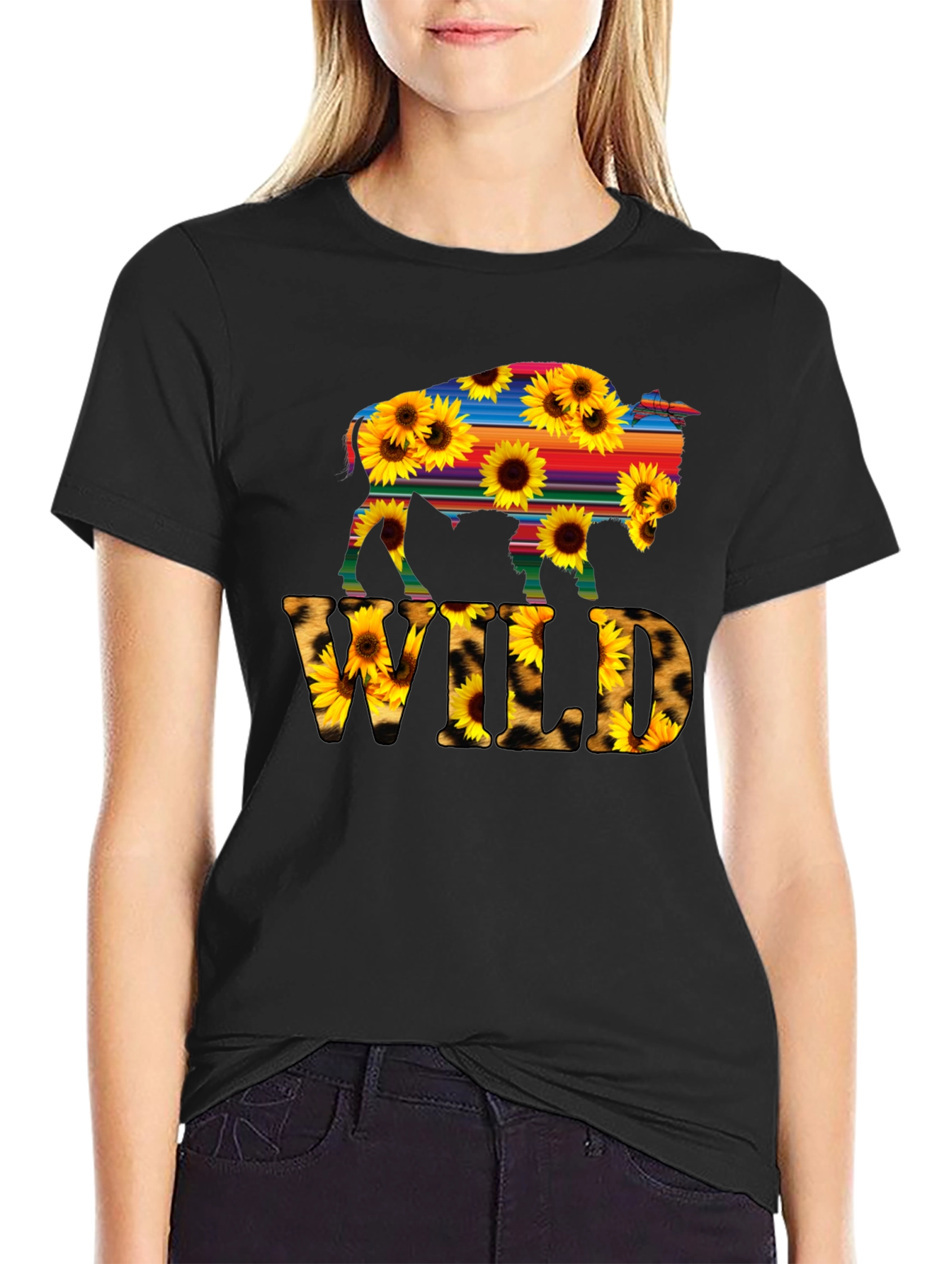 Wild Buffalo Sunflower Graphic Tee