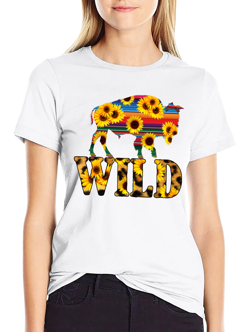 Wild Buffalo Sunflower Graphic Tee