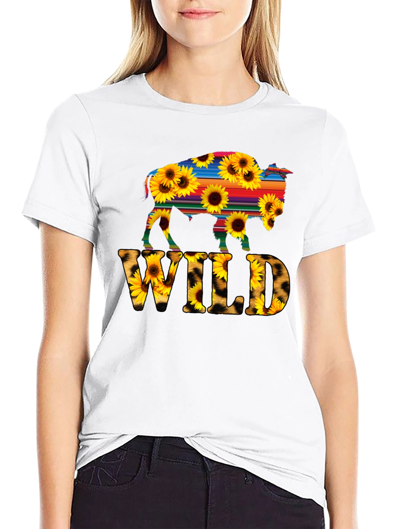 Wild Buffalo Sunflower Graphic Tee